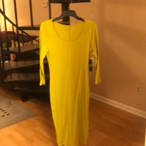 Lime green fitted dress